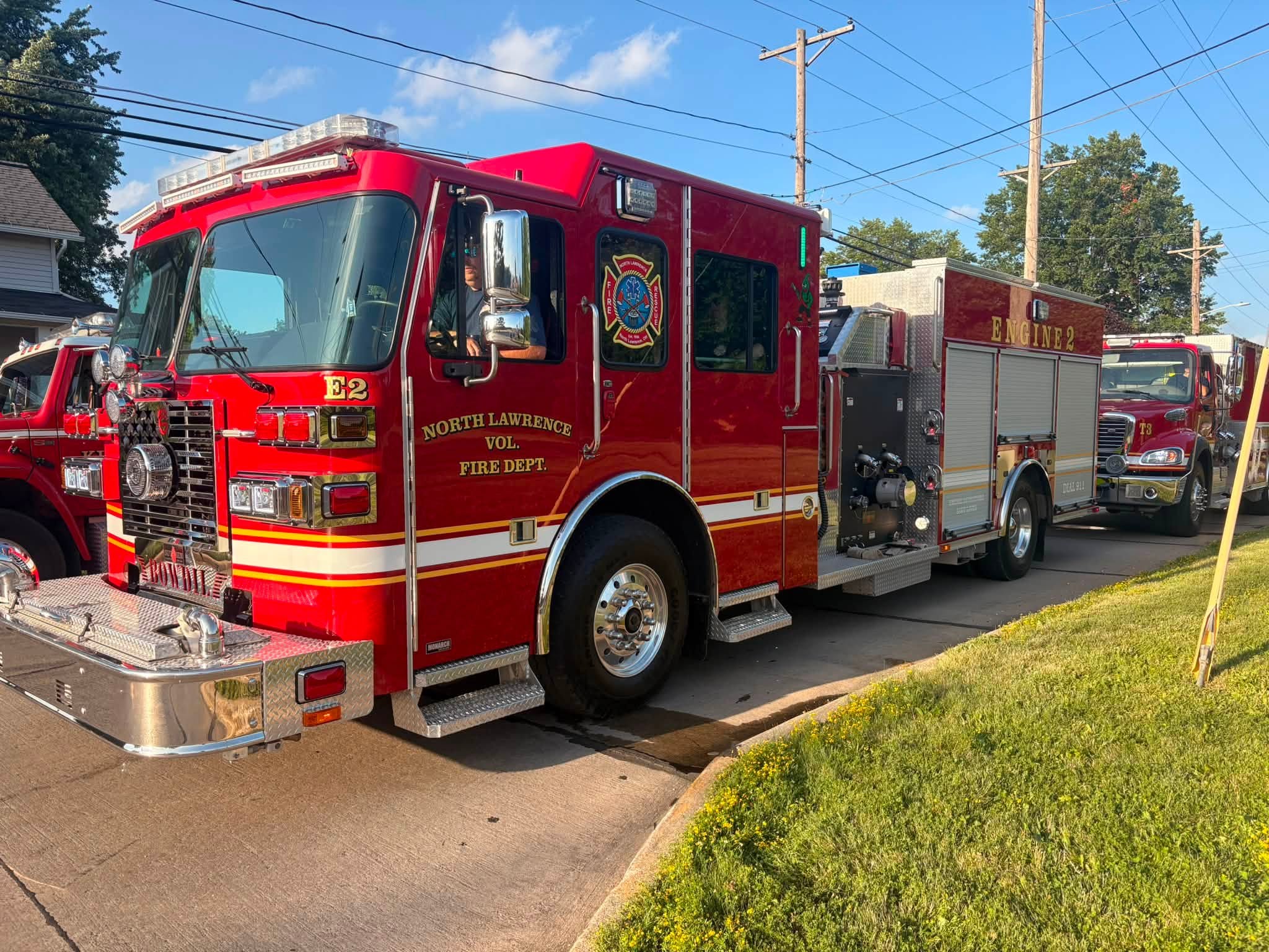 North Lawrence Fire Department crew and equipment